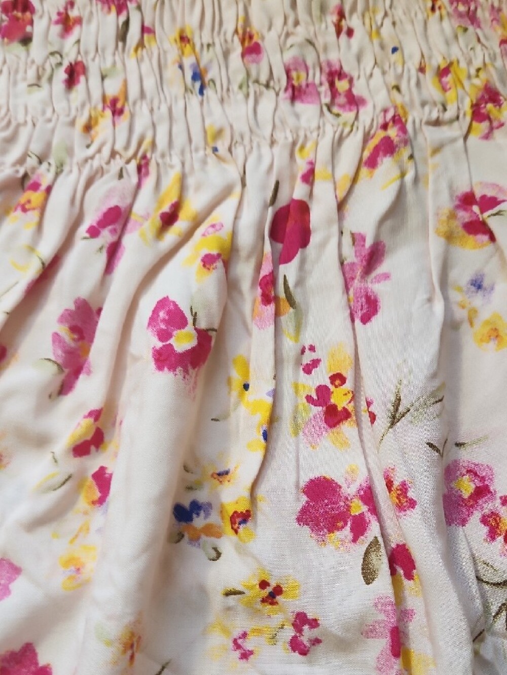 Kendall & Kylie Pink Floral Smocked Camisole - Picture 8 of 13